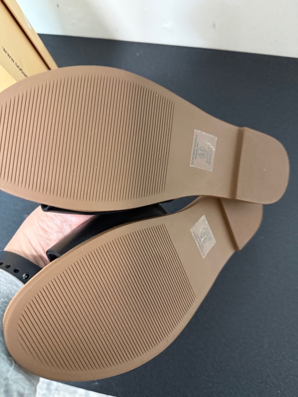 Soda Black Wide-Band Slide Sandals - Picture 3 of 3